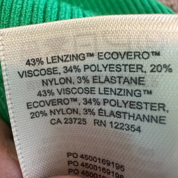 Wilfred Free Aritzia Long Sleeve Cutout Dress Green Stretch Size Small Womens - Picture 11 of 13